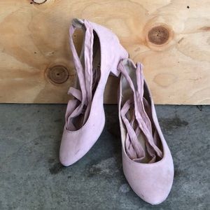 Tie up ballerina heels